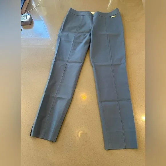 Tory Burch Women's Blue Slit Hem Cotton Blend Pants size 4 - Picture 2 of 15